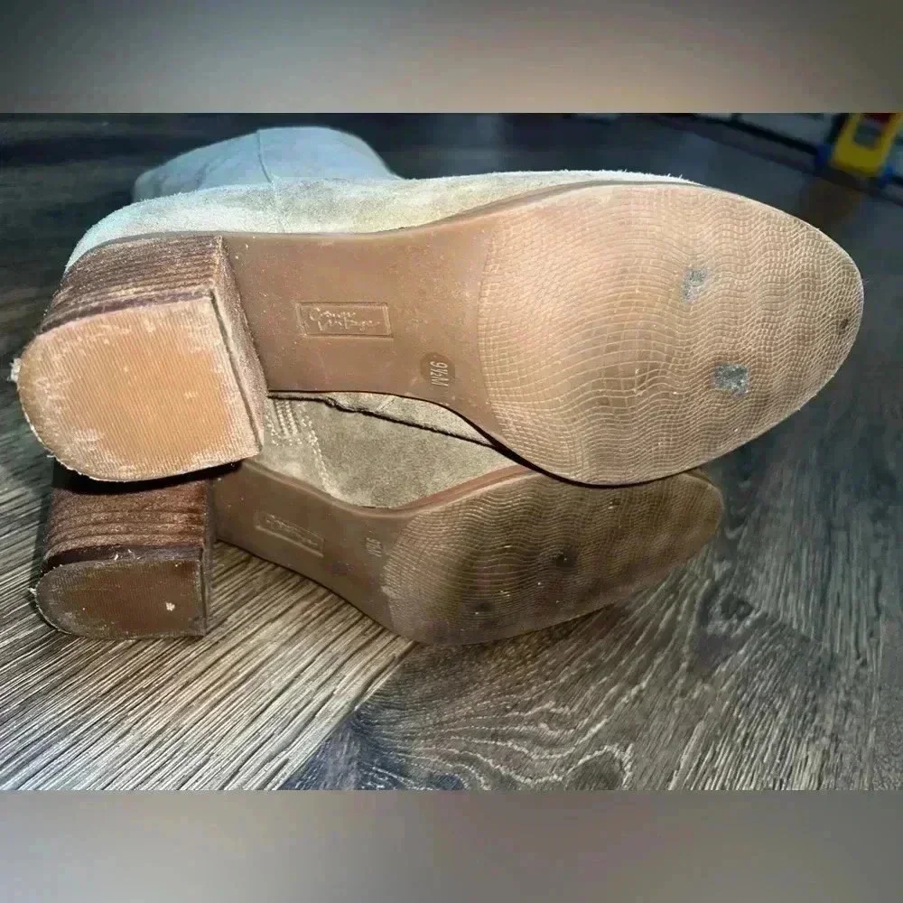 Vintage‎ Crown Unicorn over the knee heeled suede boots  women’s Sz 9.5